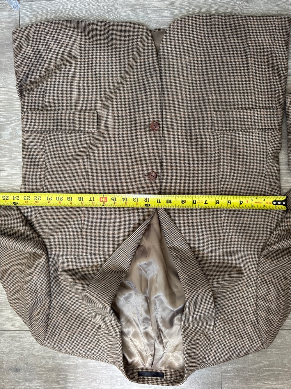 Vintage green label Lauren Ralph Lauren Tan Glen Plaid Sport Coat - Picture 14 of 14